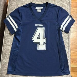 Dallas Cowboys #4 Dak Prescott Jersey Women’s Small Blue